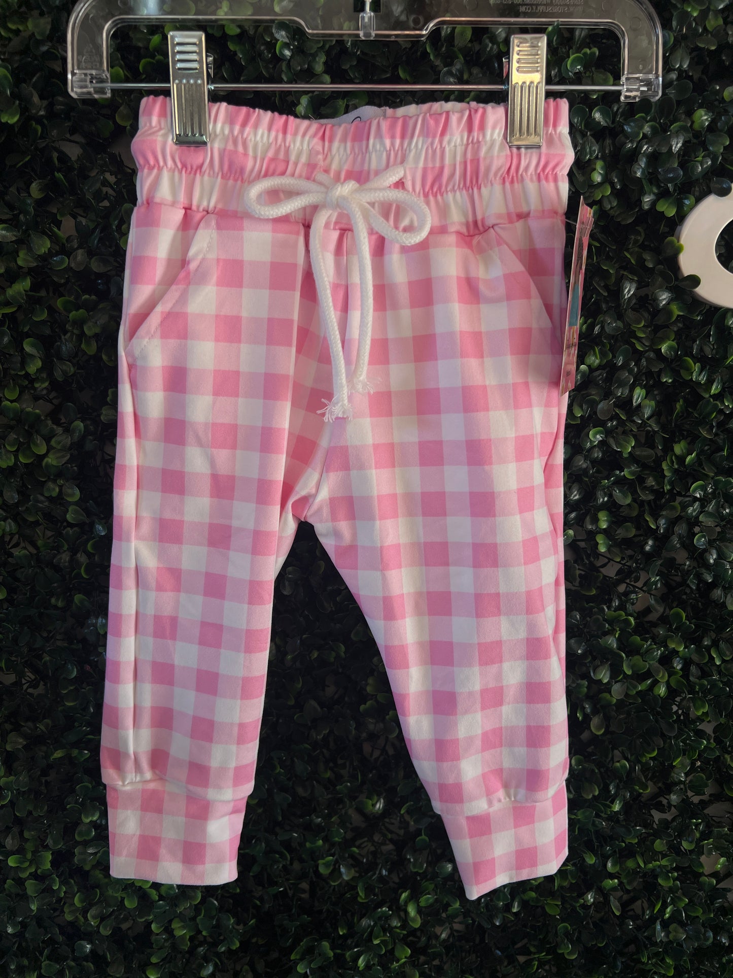 Gingham joggers