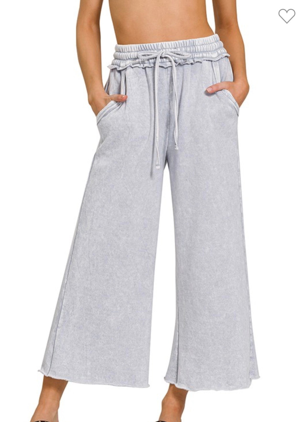Light grey palazzo joggers