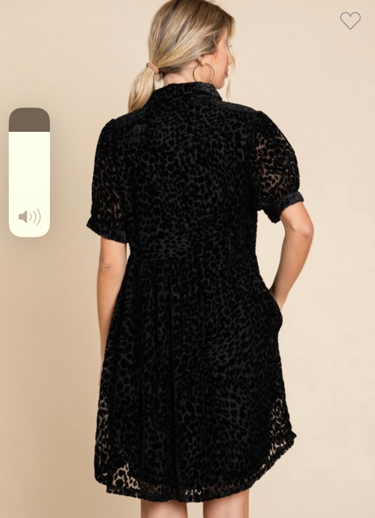 Black leopard dress