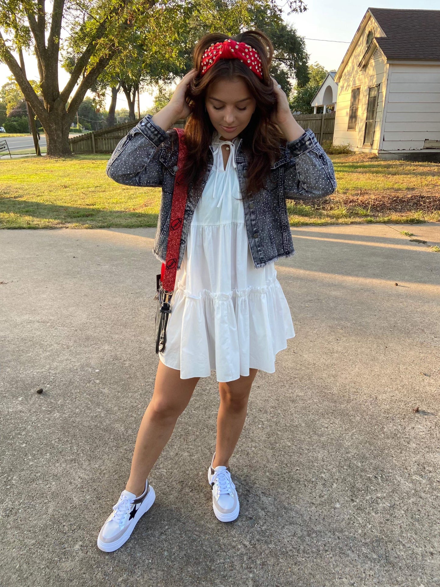 Sparkle denim jacket