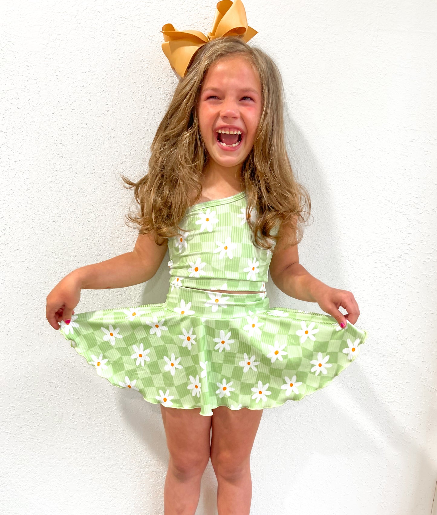 Green floral summer set