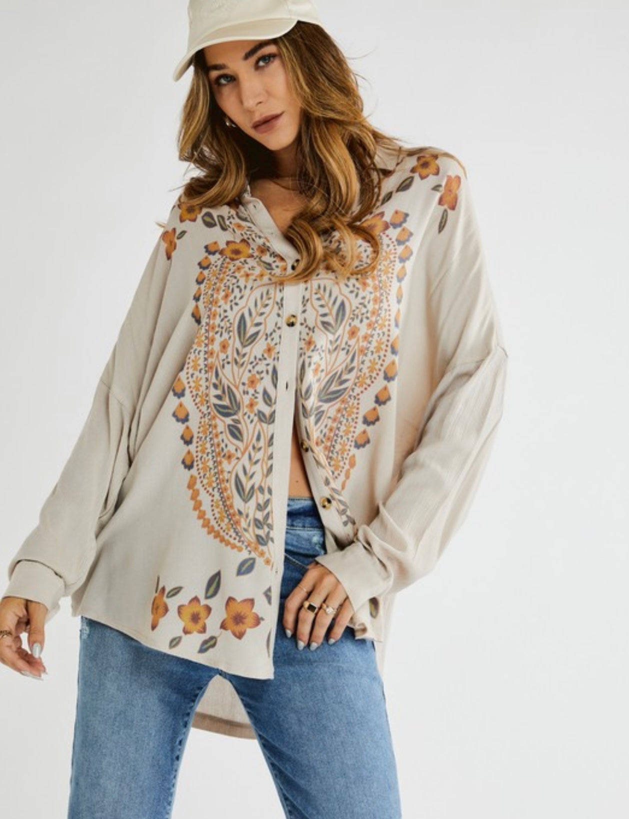 Boho print shirt