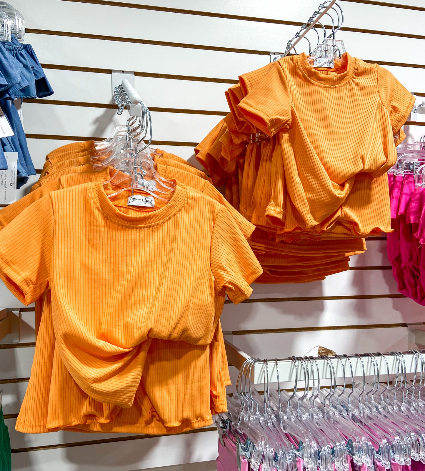 Ribbed orange set