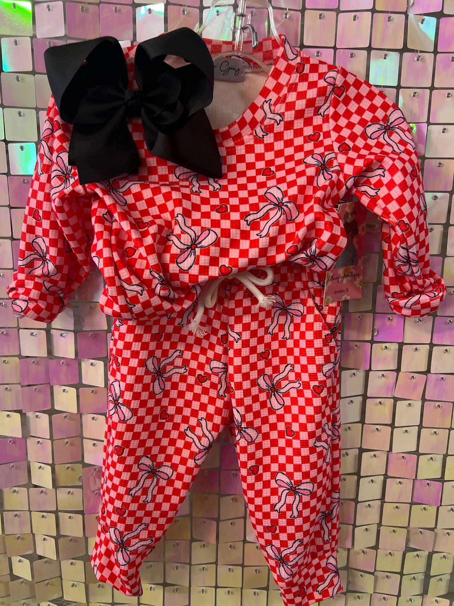 Coquette check red set