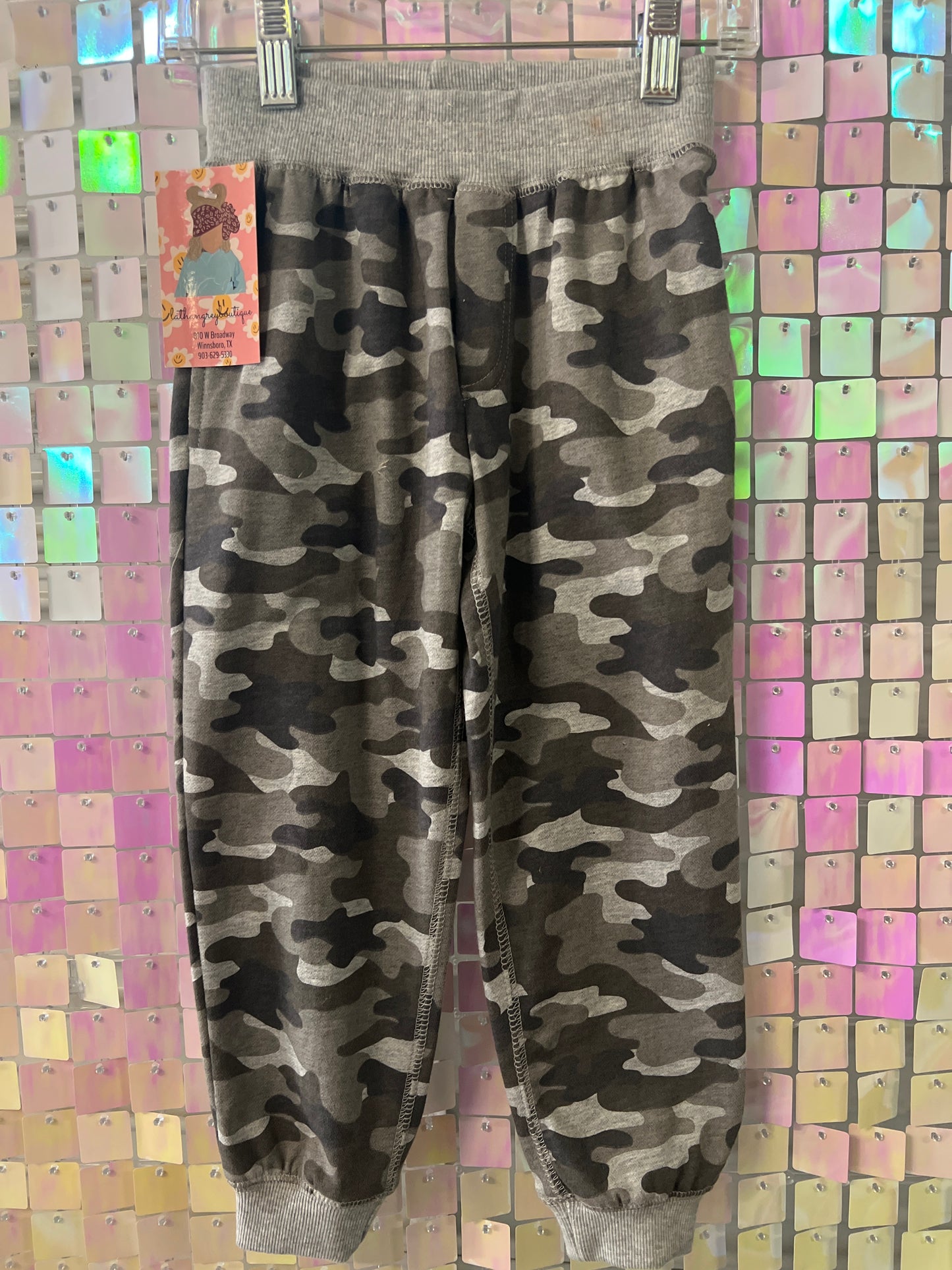 Grey camo joggers