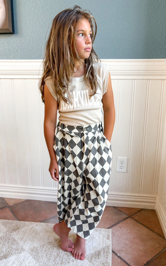 Charcoal harlequin jeans