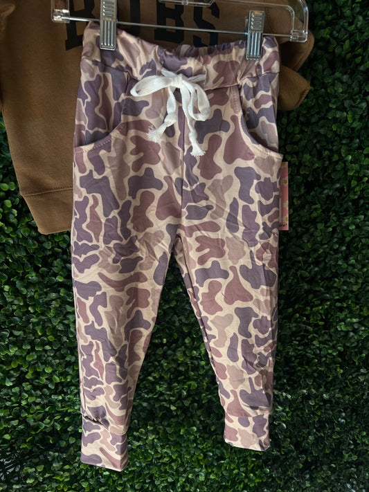 Brown camo joggers