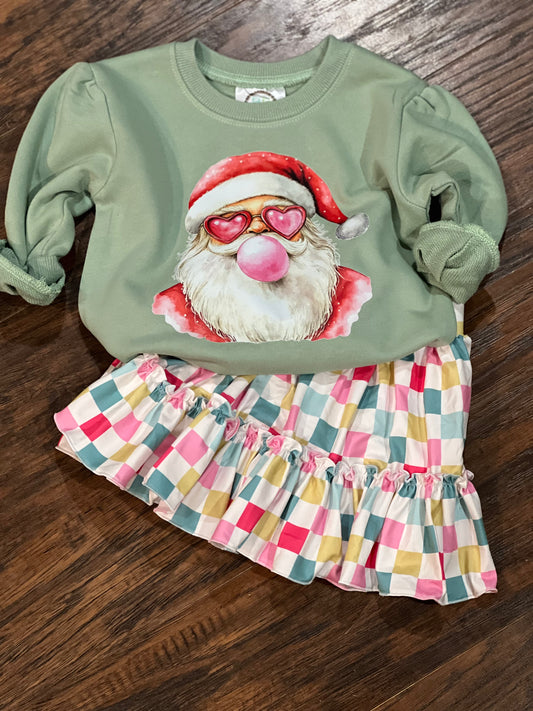 Santa blowing bubblegum sweatshirt
