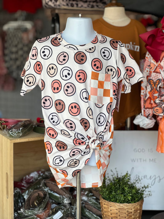 Fall smiley tshirt dress