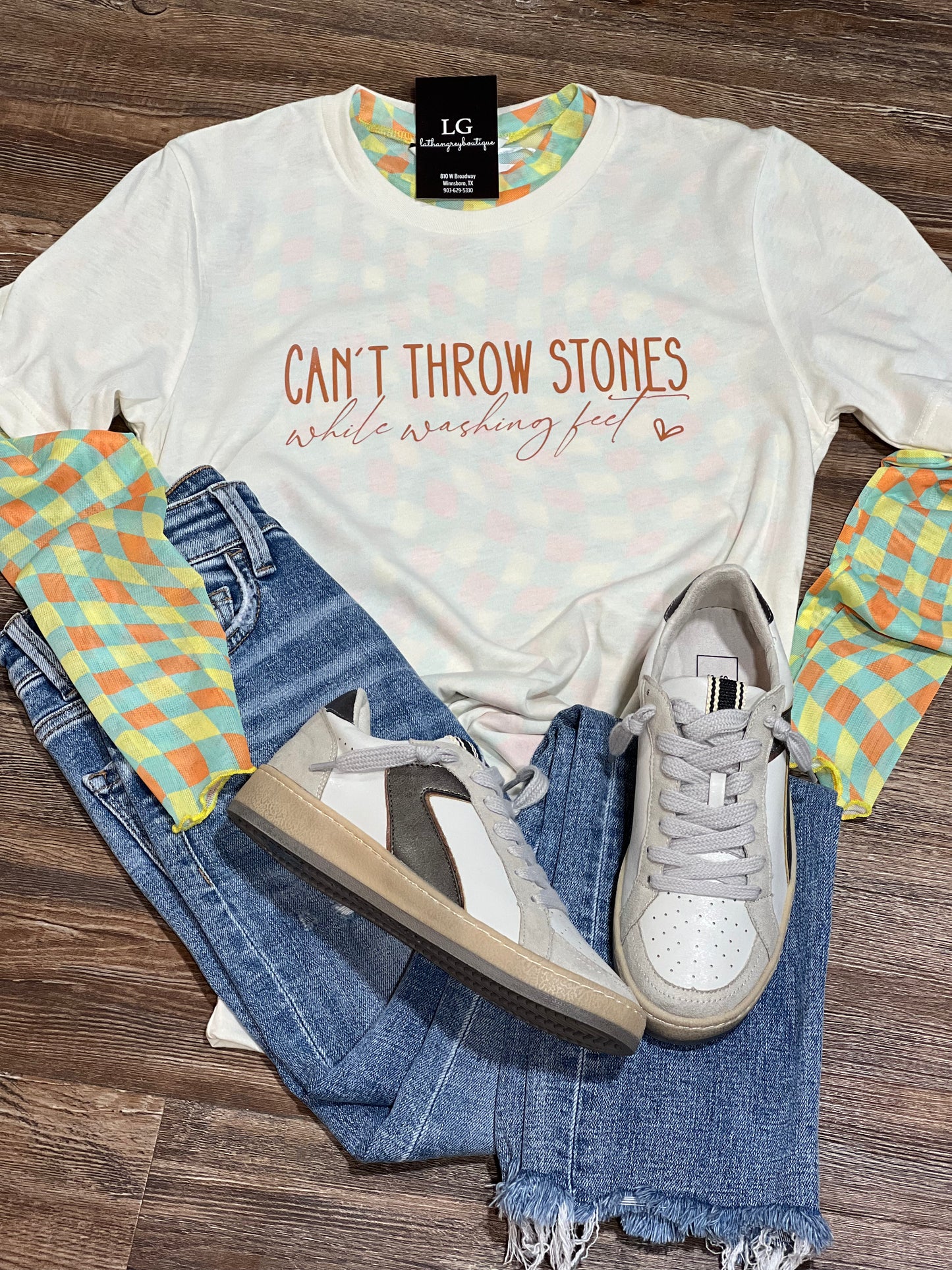 Can’t throw stones tee