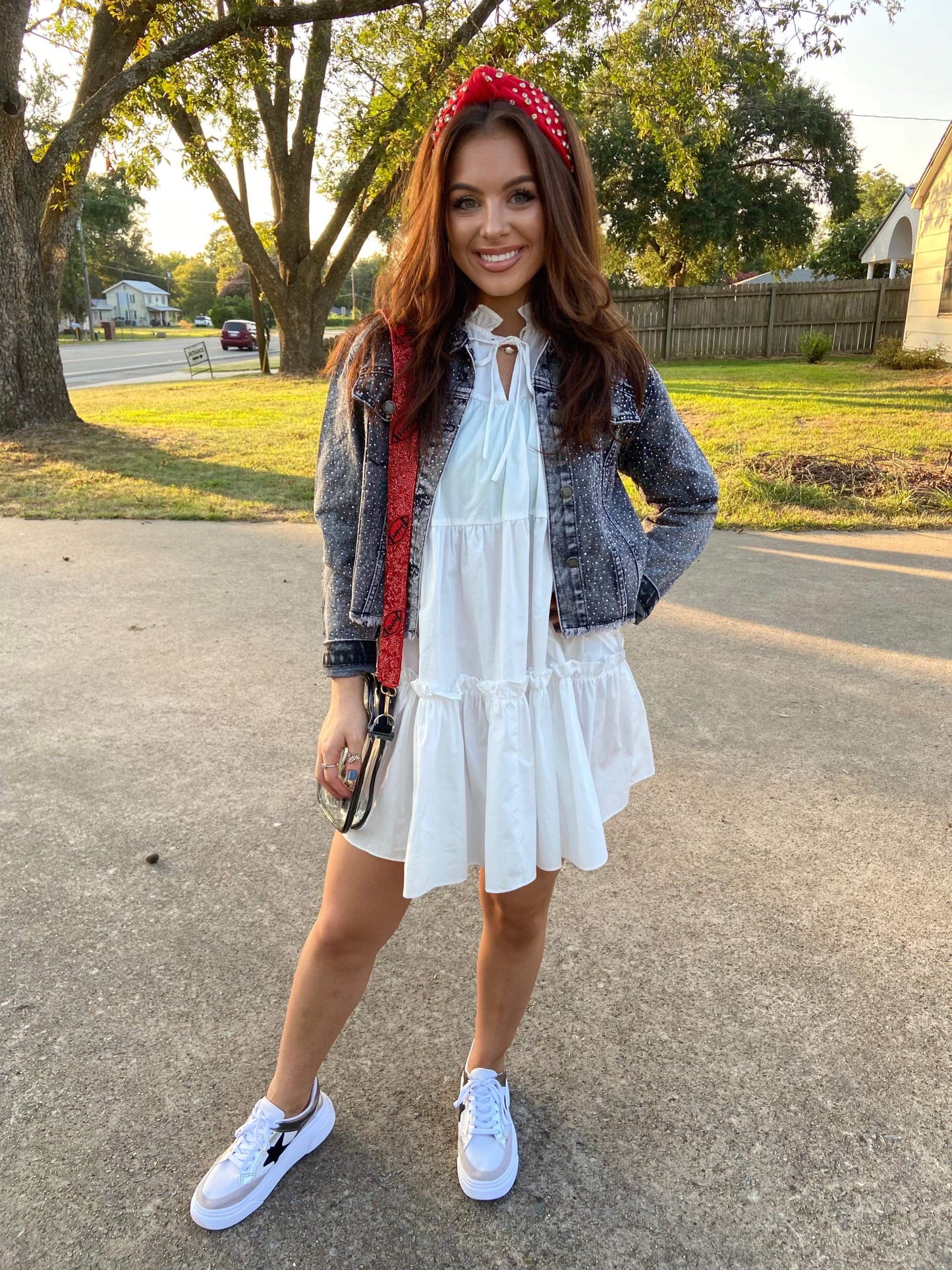 Sparkle denim jacket