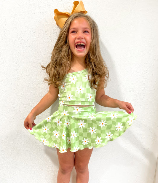Green floral summer set