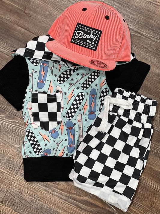 Skater boy short set