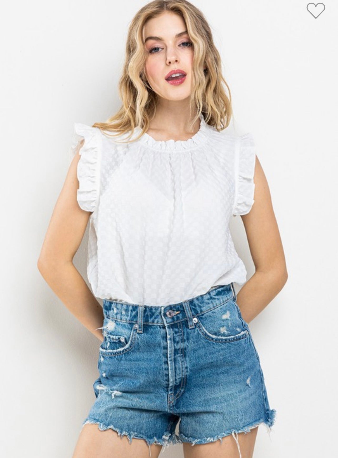 Ruffle sleeve top