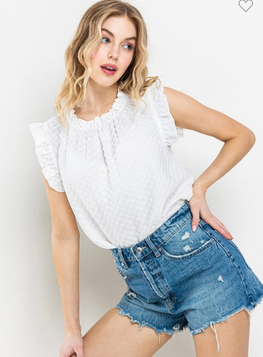 Ruffle sleeve top