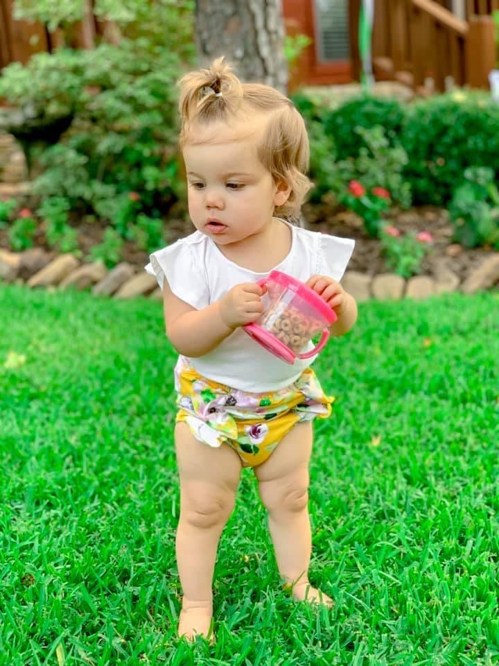 Yellow floral bummies