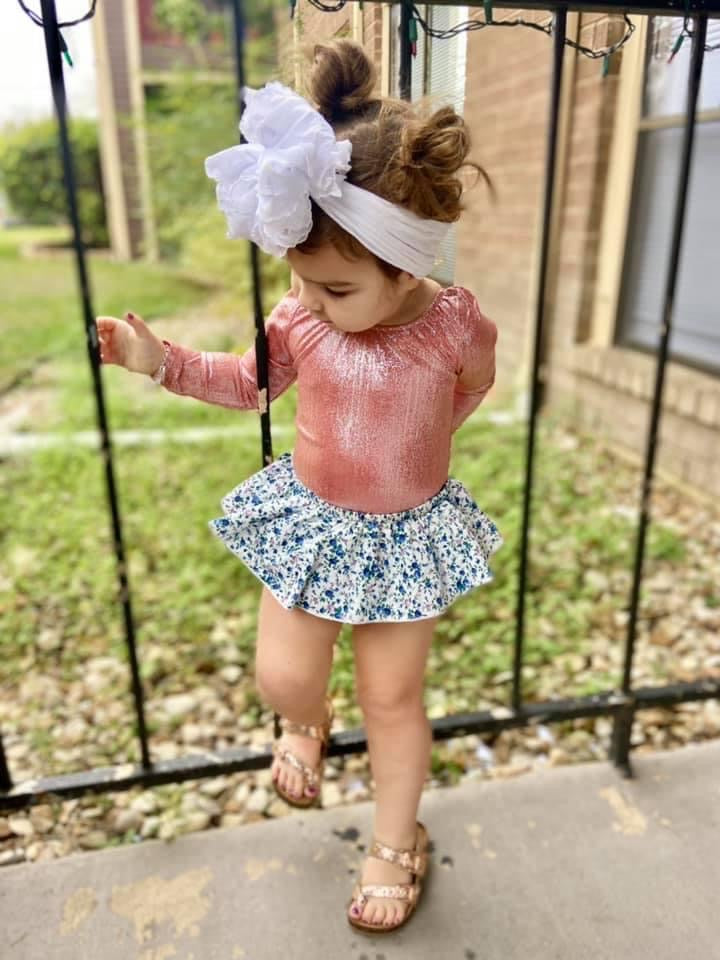 blue floral skirted bummies