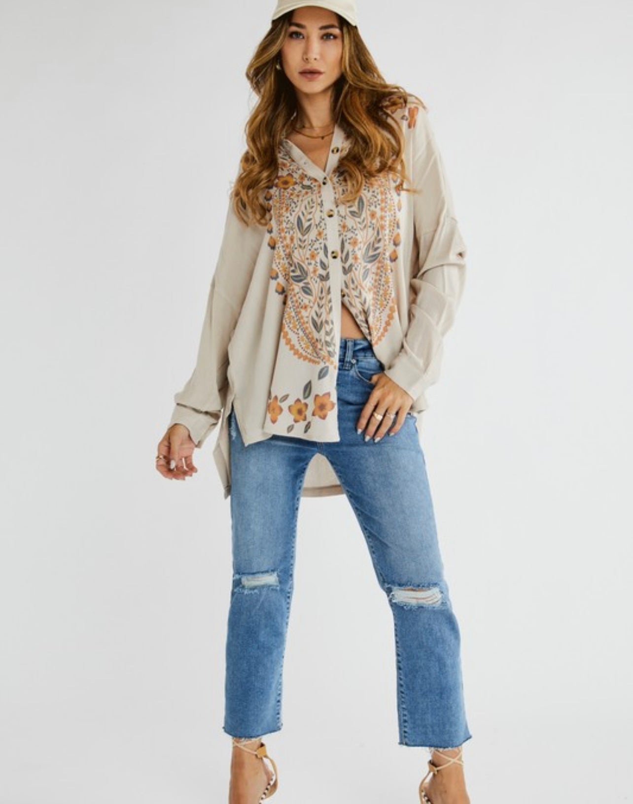 Boho print shirt