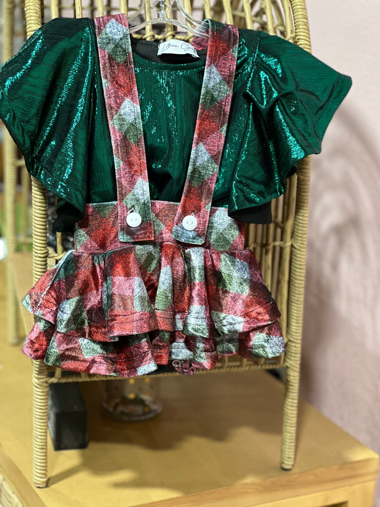 Christmas plaid set
